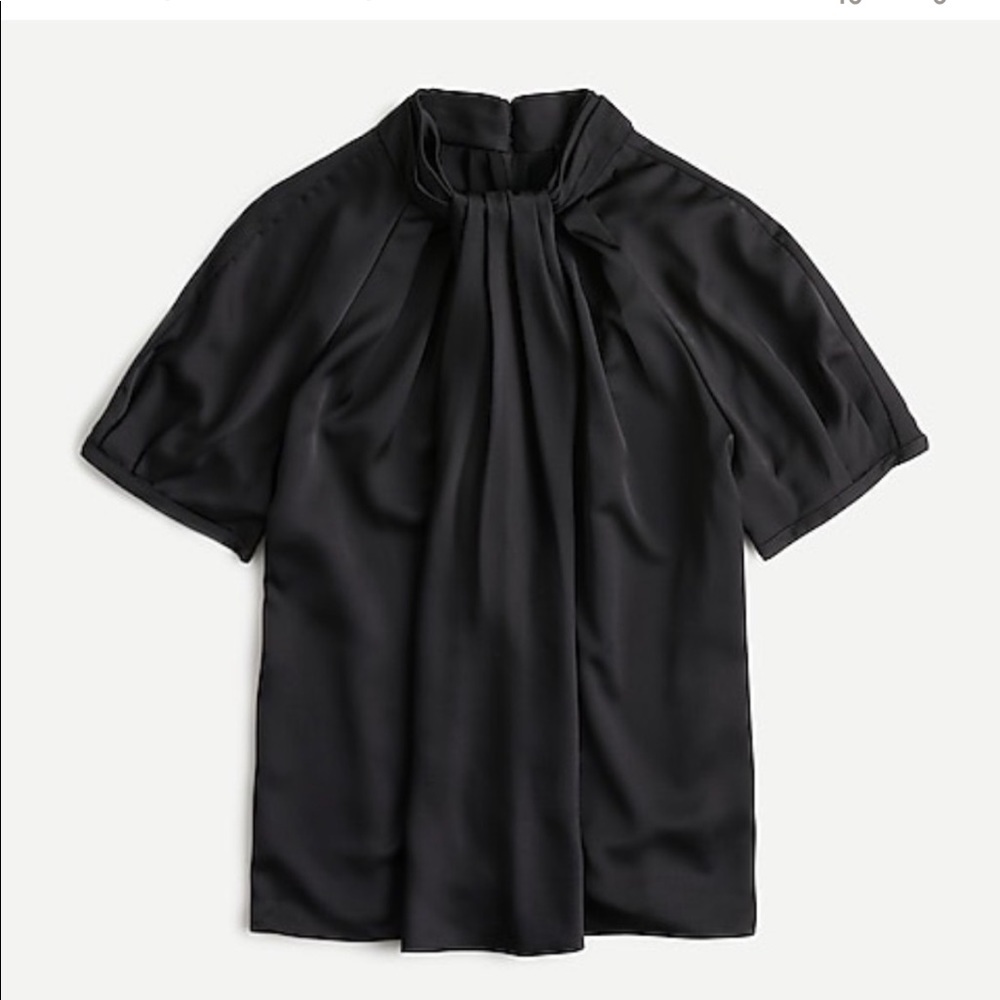 JCrew Satin mock neck blouse - Small